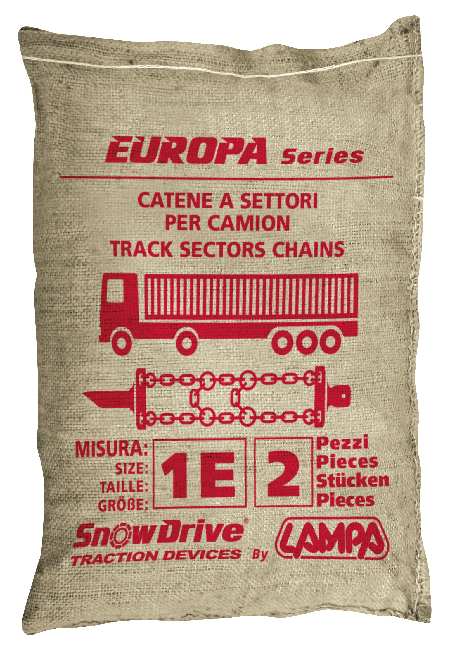 Catene a settori-cingoli per camion, serie Europa, 2 pz - 1E - immagine 8