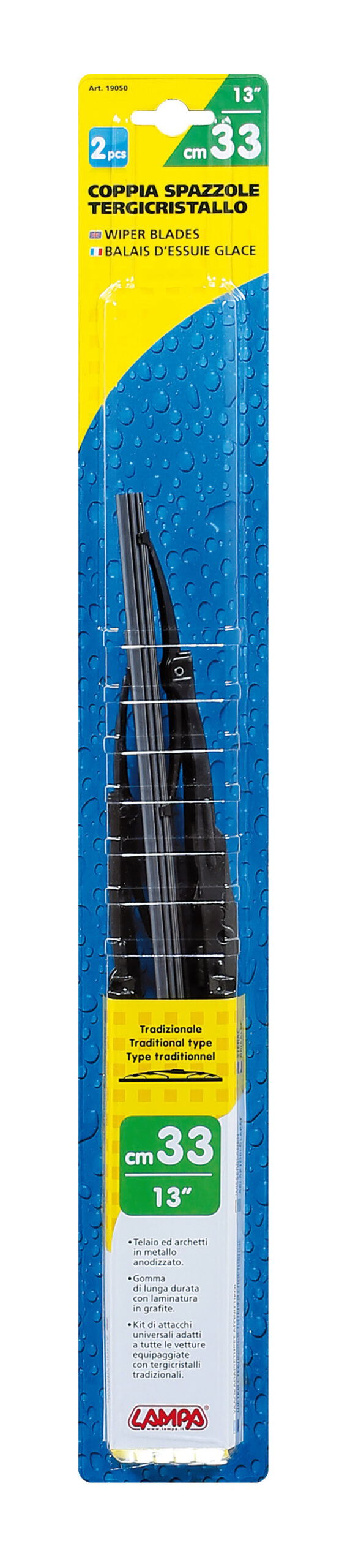 Standard, spazzole tergicristallo - 33 cm (13") - 2 pz - immagine 2