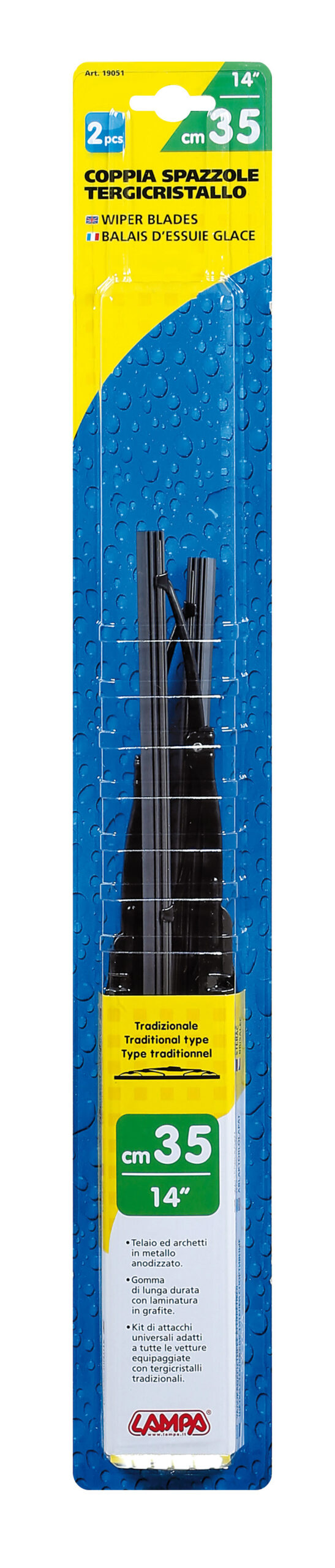 Standard, spazzole tergicristallo - 35 cm (14") - 2 pz - immagine 2