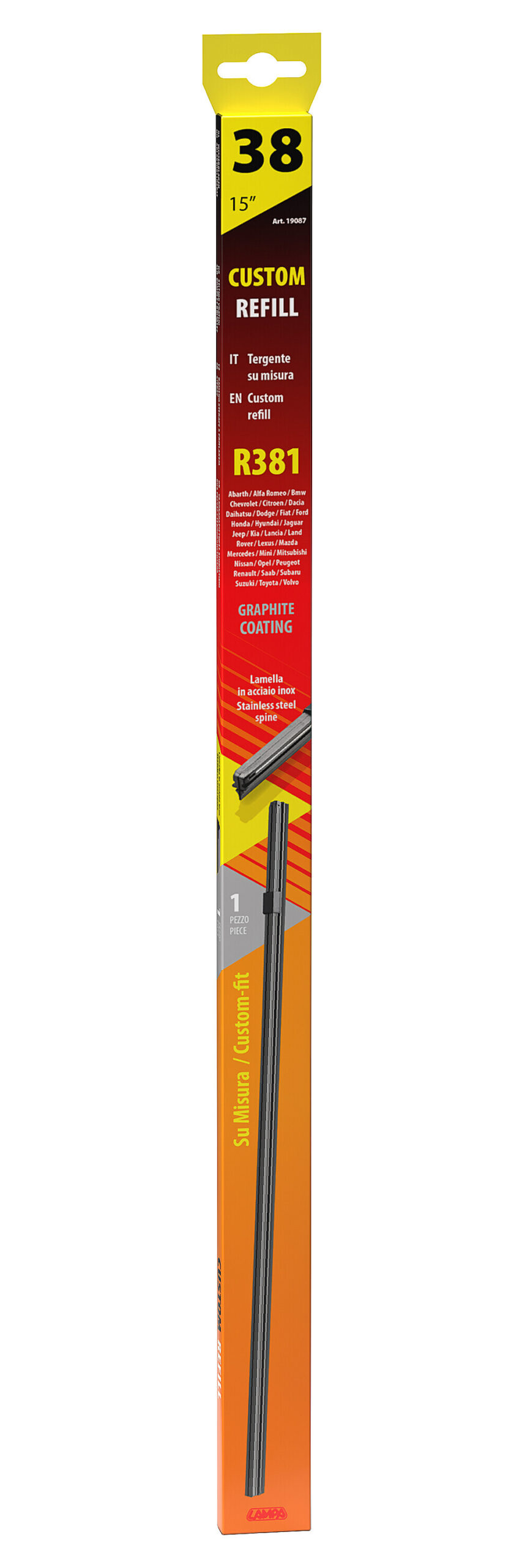 Refill tergi su misura - R381 - 38 cm - posteriore - 1 pz - immagine 3