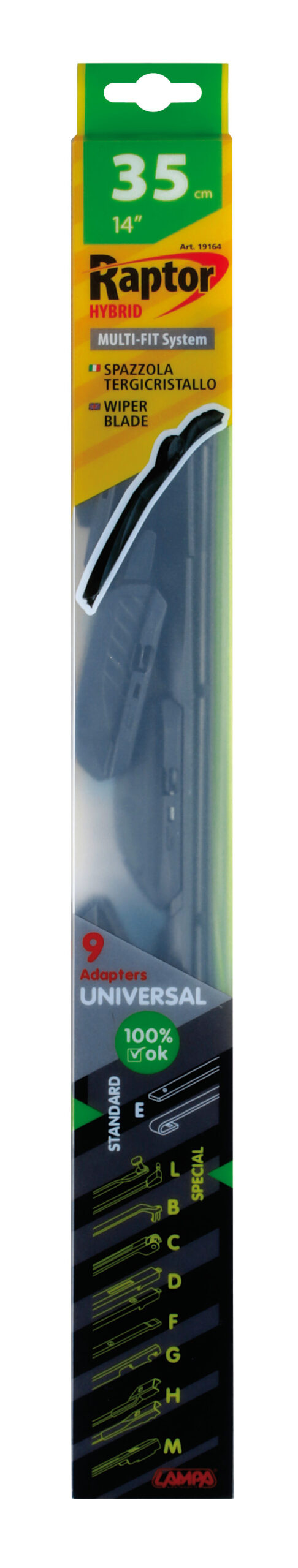 Raptor Hybrid, spazzola tergicristallo - 35 cm (14") - 1 pz - immagine 5