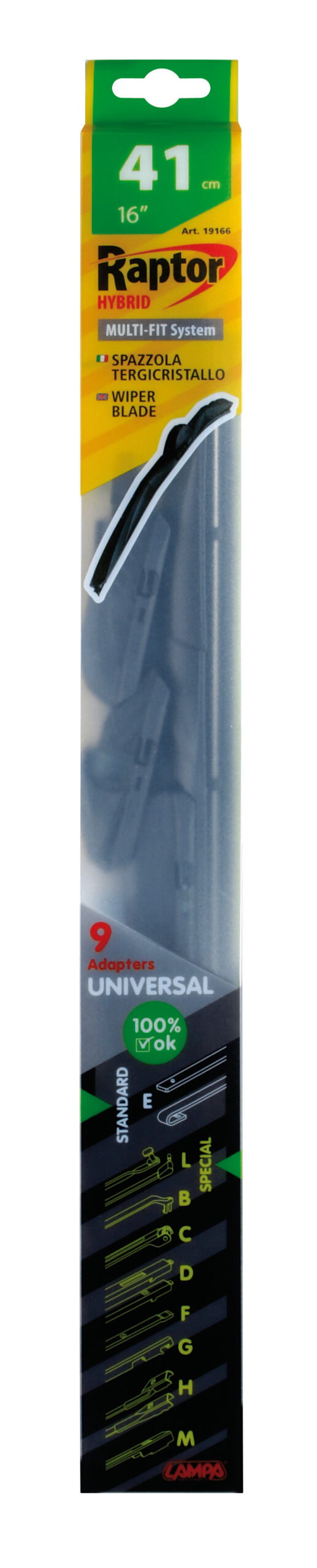 Raptor Hybrid, spazzola tergicristallo - 41 cm (16") - 1 pz - immagine 3