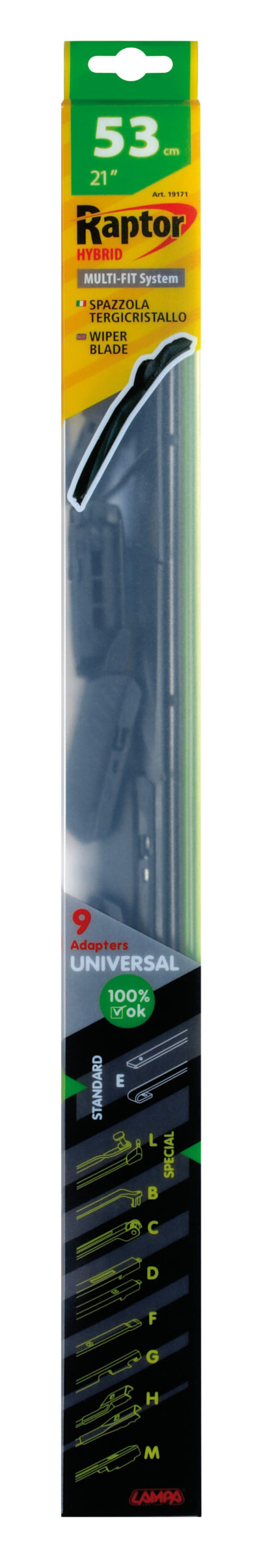 Raptor Hybrid, spazzola tergicristallo - 53 cm (21") - 1 pz - immagine 3
