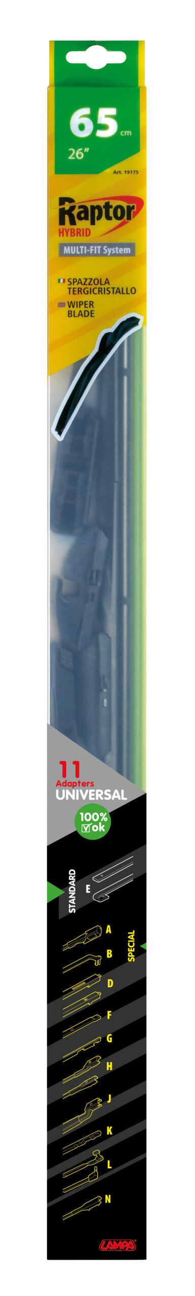 Raptor Hybrid, spazzola tergicristallo - 65 cm (26") - 1 pz - immagine 3
