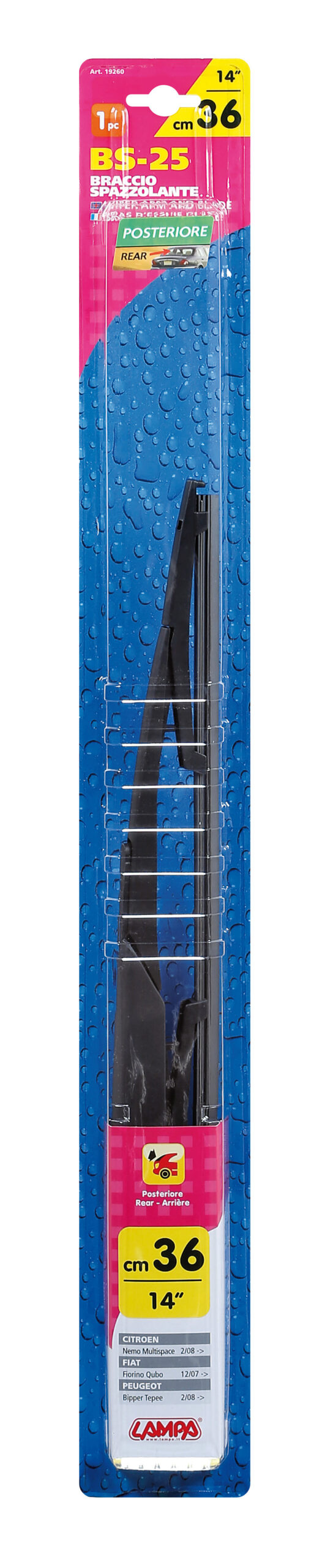 Braccio spazzolante - BS25 - 36 cm (14") - posteriore - 1 pz - immagine 2
