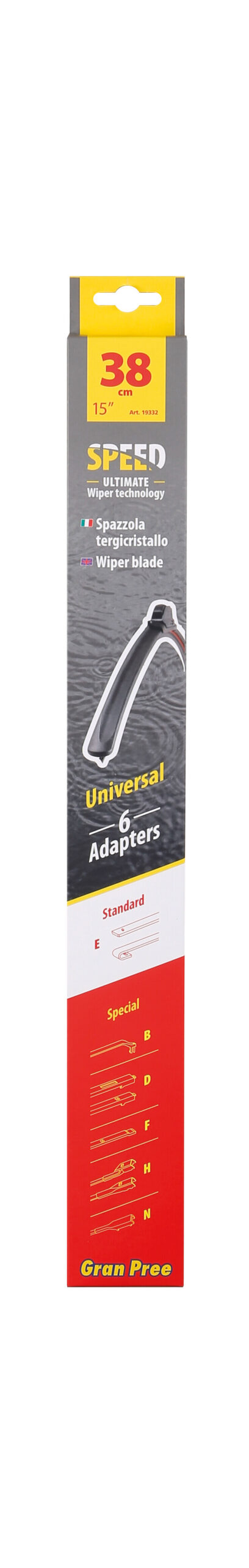 Gran-Pree Speed, spazzola tergicristallo - 38 cm (15") - 1 pz - immagine 3
