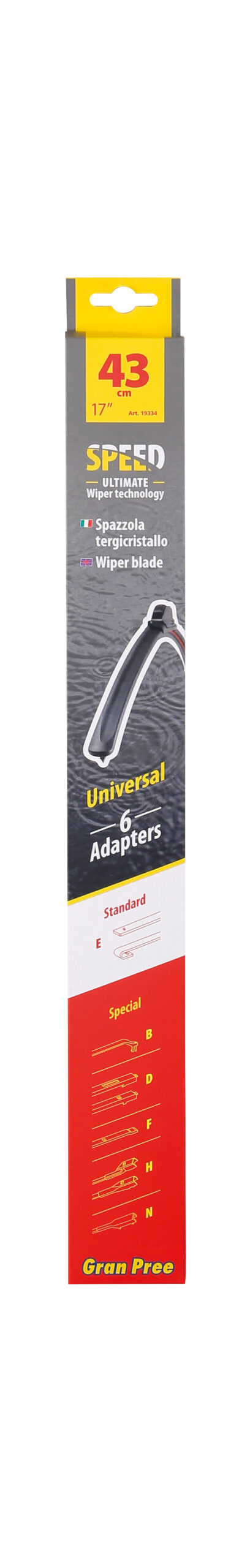 Gran-Pree Speed, spazzola tergicristallo - 43 cm (17") - 1 pz - immagine 3