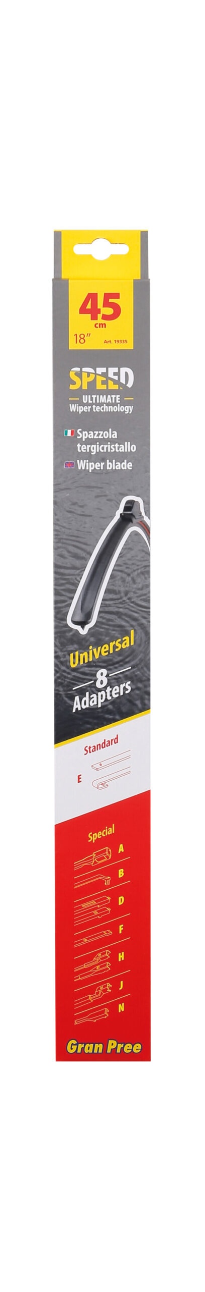 Gran-Pree Speed, spazzola tergicristallo - 45 cm (18") - 1 pz - immagine 3