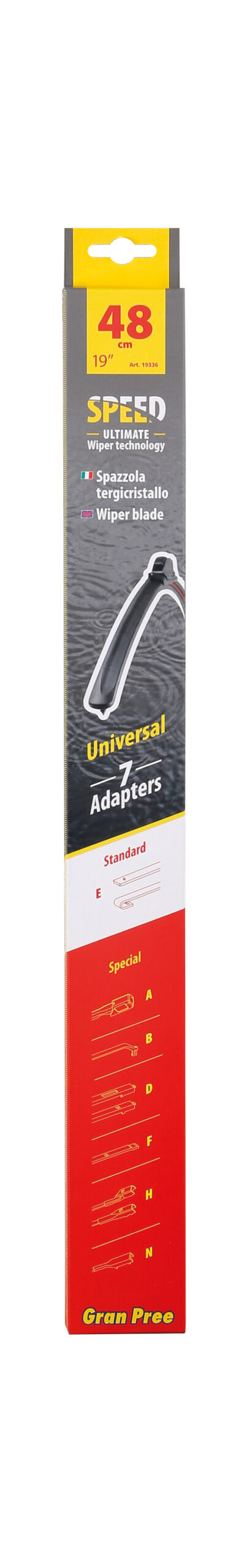 Gran-Pree Speed, spazzola tergicristallo - 48 cm (19") - 1 pz - immagine 3