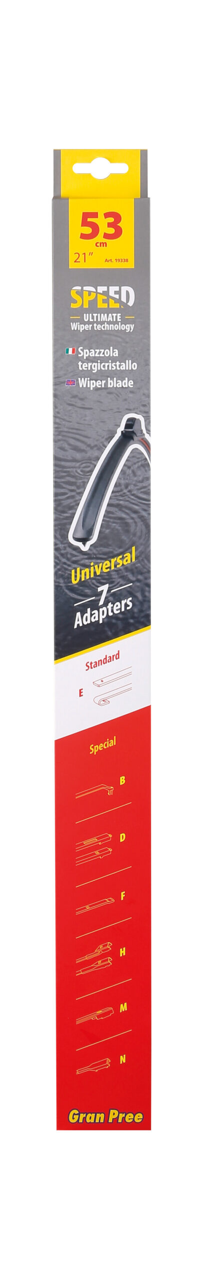 Gran-Pree Speed, spazzola tergicristallo - 53 cm (21") - 1 pz - immagine 3