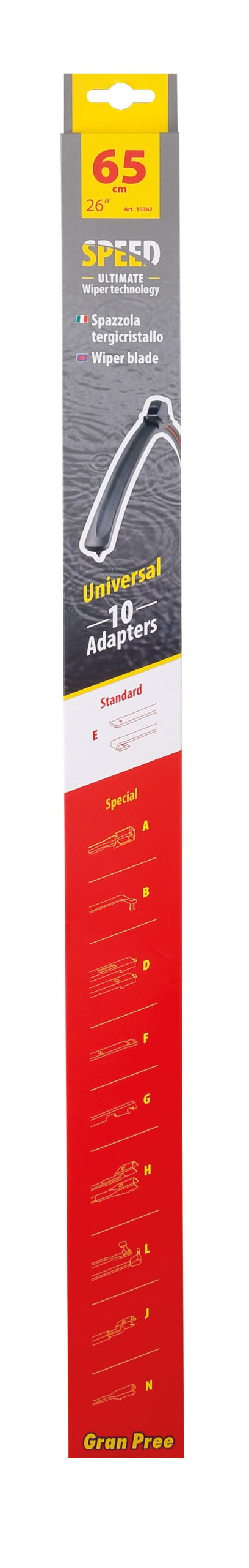 Gran-Pree Speed, spazzola tergicristallo - 65 cm (26") - 1 pz - immagine 3