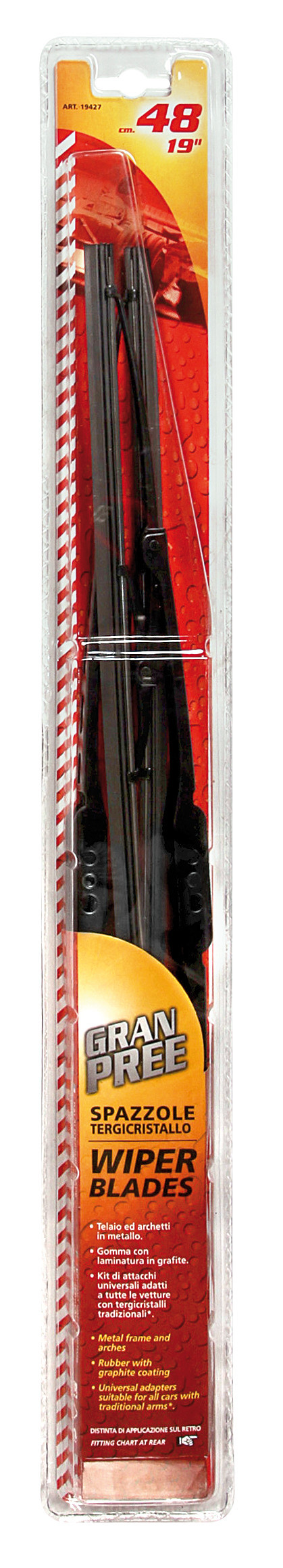 Gran-Pree, spazzole tergicristallo - 48 cm (19") - 2 pz - immagine 2