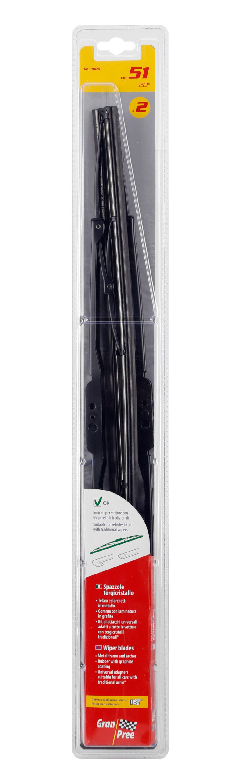Gran-Pree, spazzole tergicristallo - 51 cm (20") - 2 pz - immagine 2