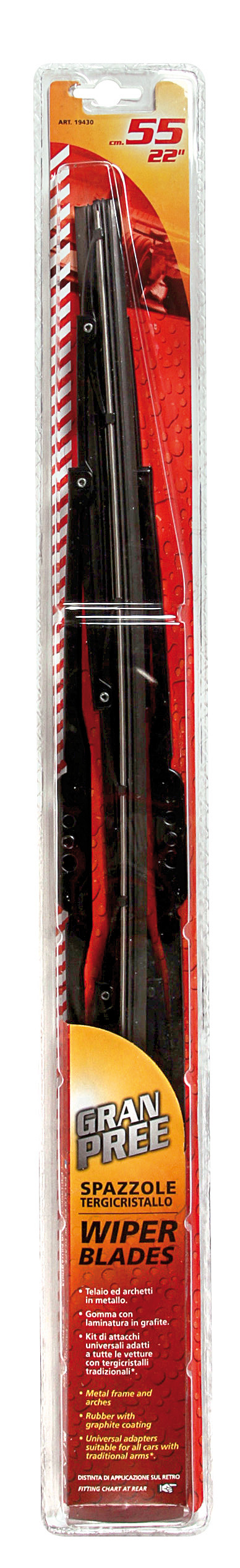 Gran-Pree, spazzole tergicristallo - 55 cm (22") - 2 pz