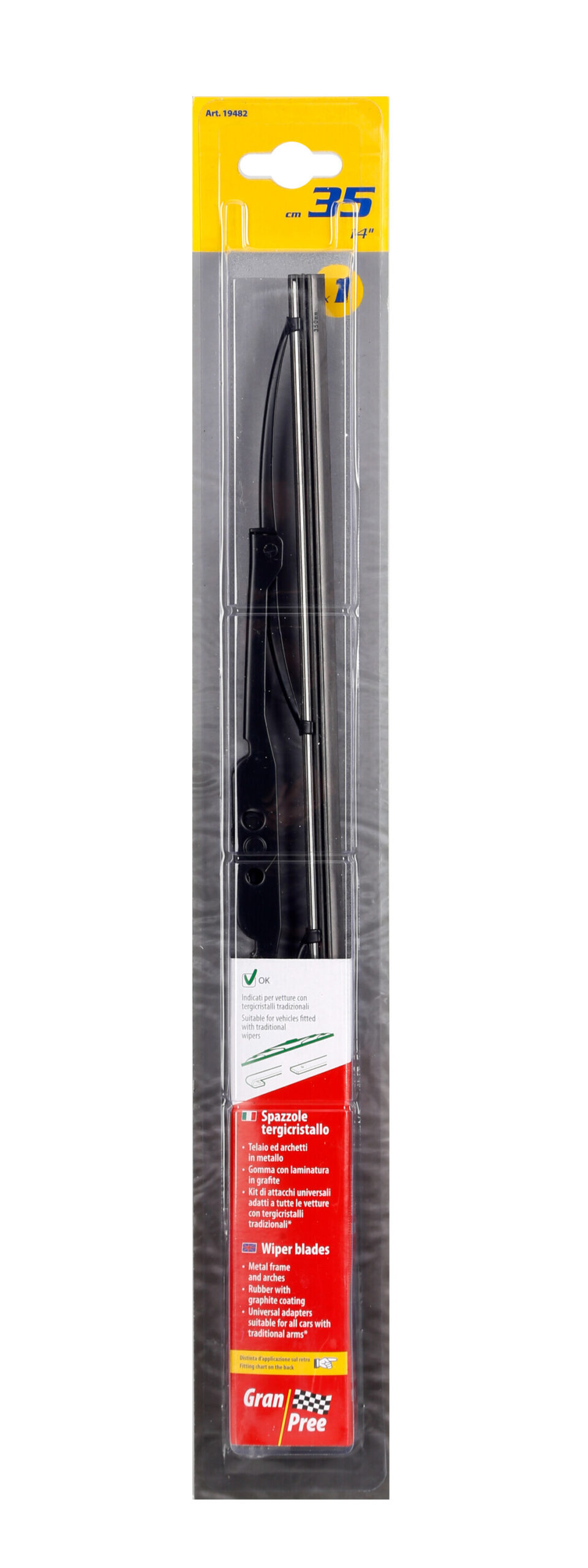 Gran-Pree, spazzola tergicristallo - 35 cm (14") - 1 pz - immagine 2