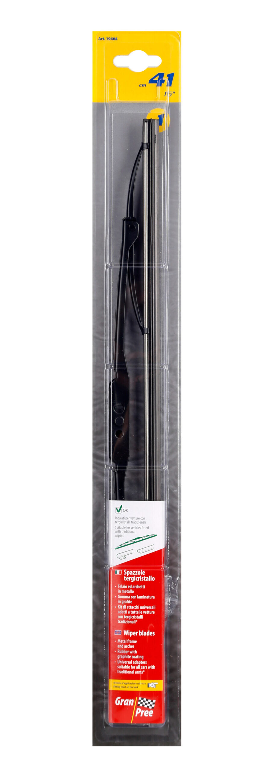 Gran-Pree, spazzola tergicristallo - 41 cm (16") - 1 pz - immagine 2