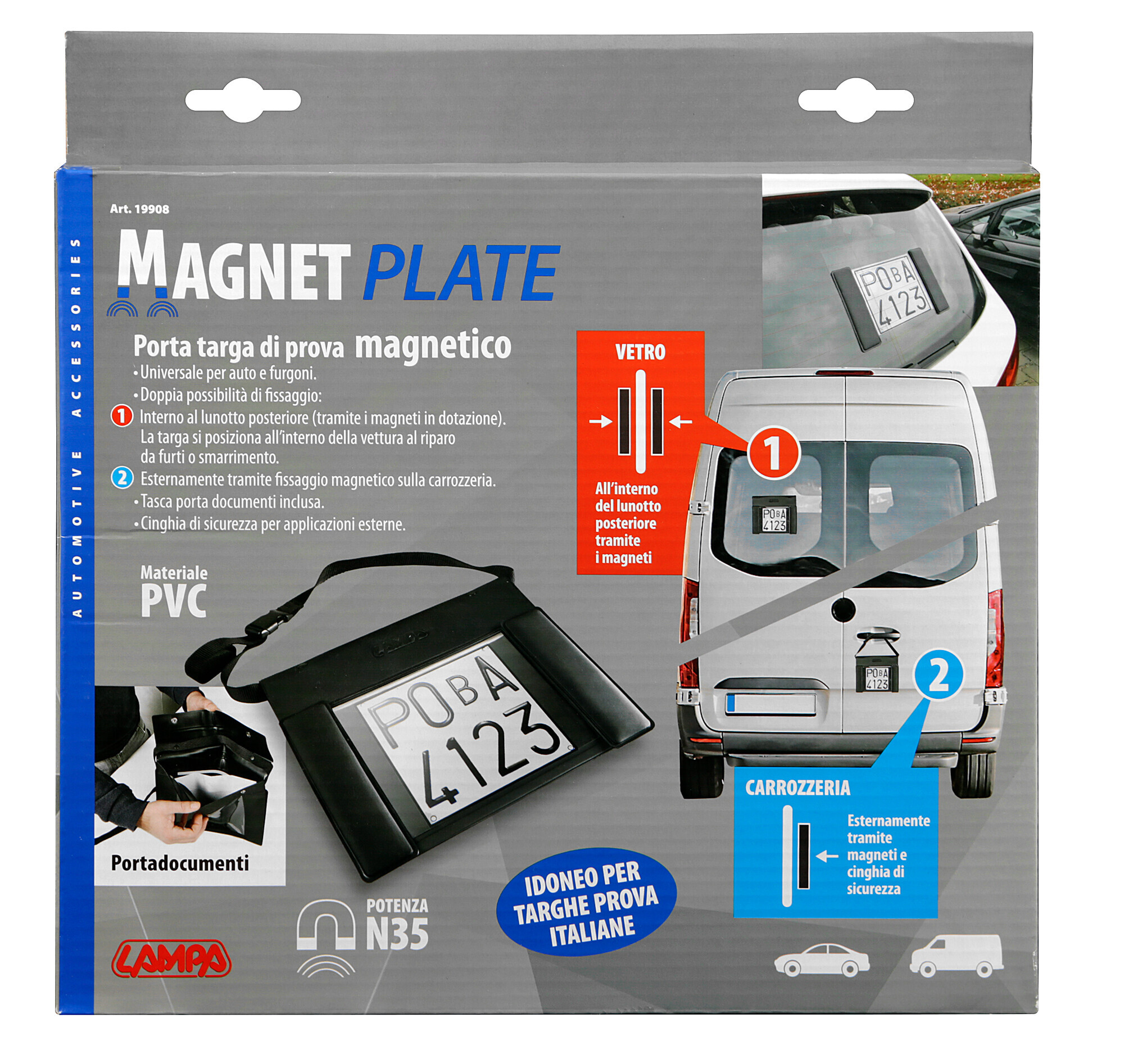 Porta targa di prova magnetico - immagine 5