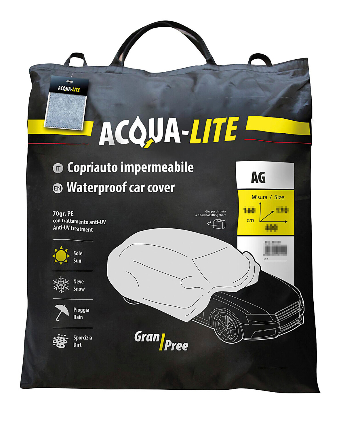 Gran-Pree Acqua-Lite, copriauto impermeabile - AG-8 - cm 510x200x190 - immagine 3