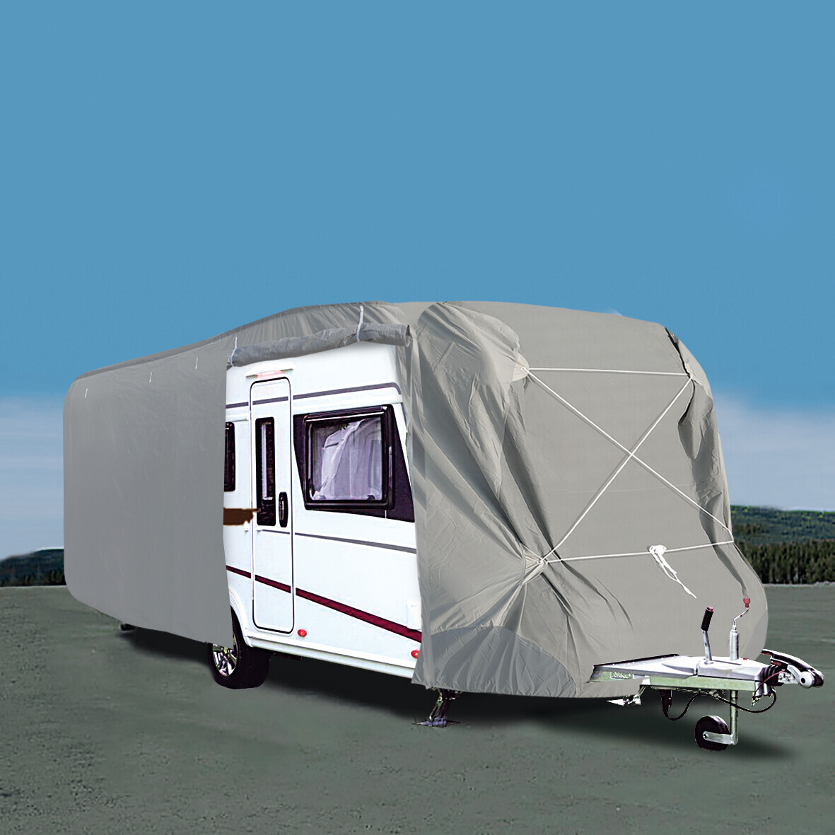 Pro-Tekt, copri-caravan resistente all’acqua e traspirante - CR-S - cm 460x250x220 - immagine 5
