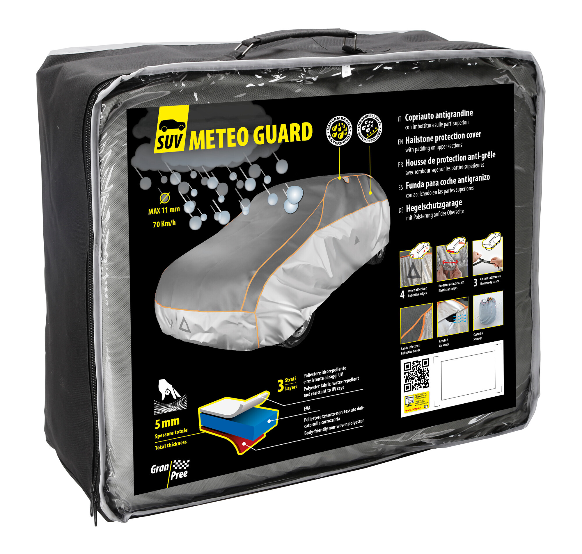 Gran-Pree SUV Meteo Guard, copriauto antigrandine - MG-SUV-S - cm 430x165x145 - immagine 9