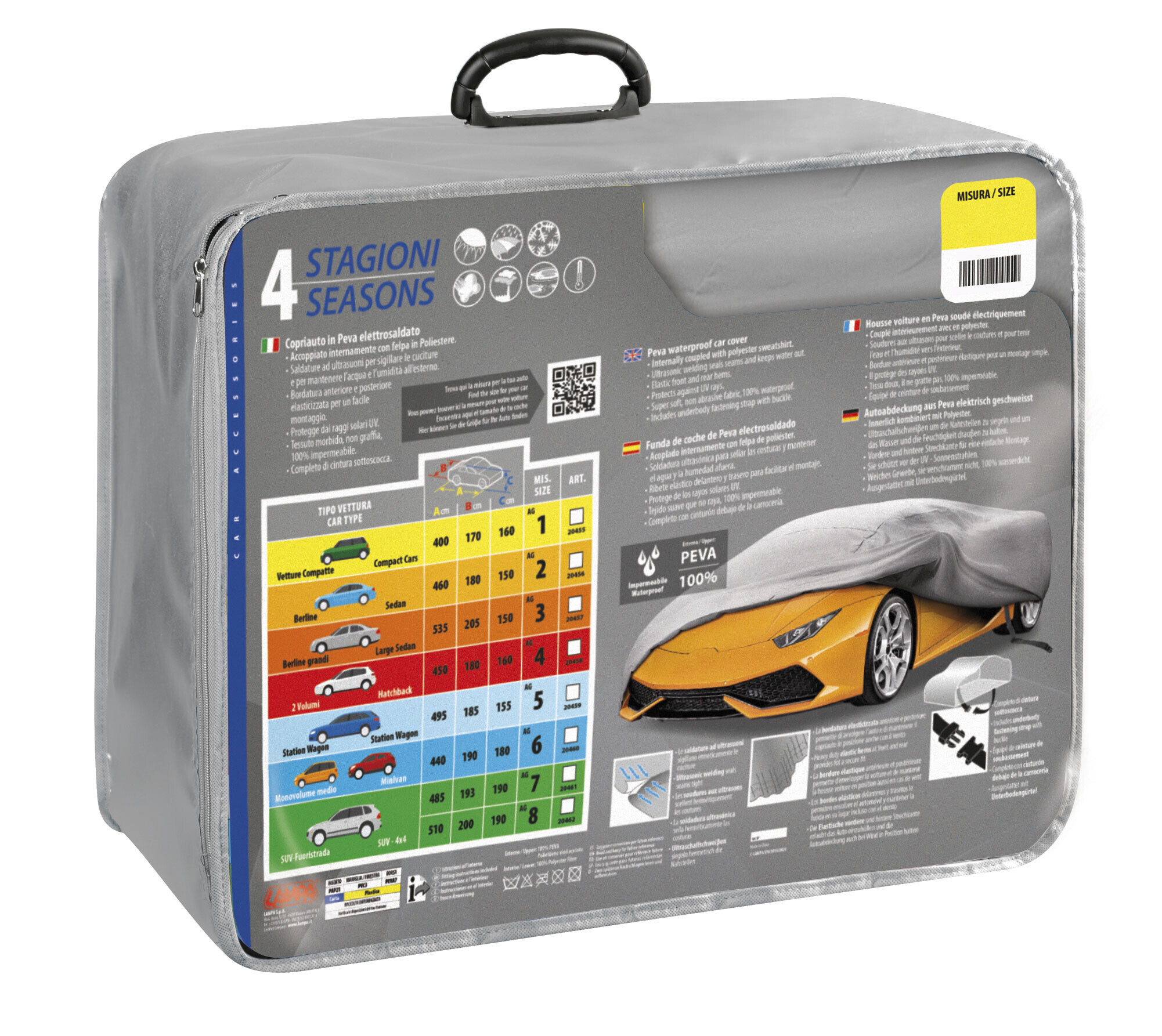 4 Stagioni, copriauto in Peva elettrosaldato - AG-4 - cm 450x180x160 - immagine 3