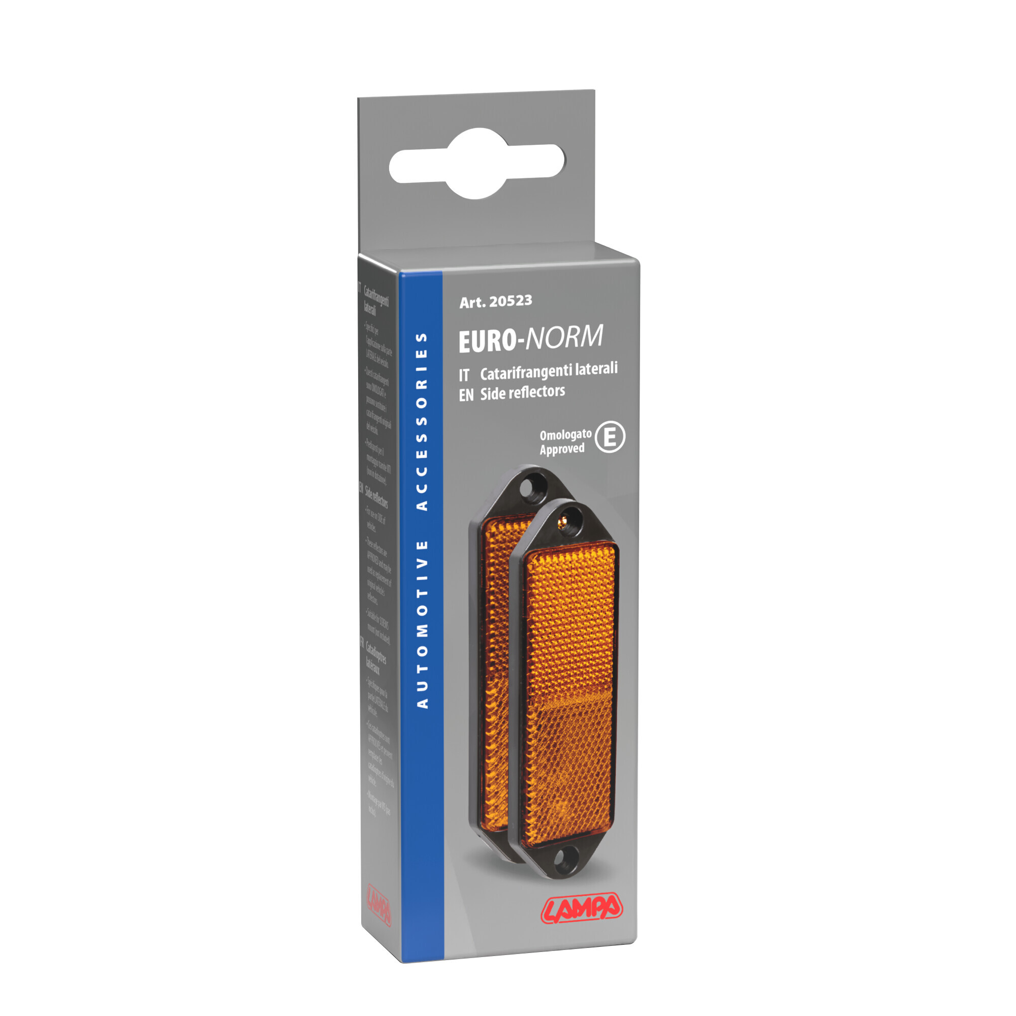 Catarifrangenti rettangolari - 90x35 mm - Arancio - immagine 3