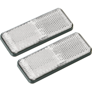 Euro-Norm, catarifrangenti rettangolari - 90x35 mm - Bianco