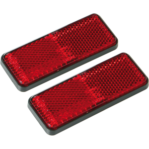 Euro-Norm, catarifrangenti rettangolari - 90x35 mm - Rosso