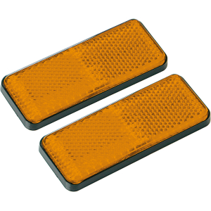 Euro-Norm, catarifrangenti rettangolari - 90x35 mm - Arancio