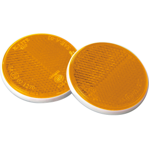 Euro-Norm, catarifrangenti rotondi - Ø 65 mm - Arancio