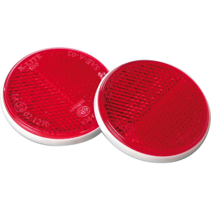 Euro-Norm, catarifrangenti rotondi - Ø 65 mm - Rosso