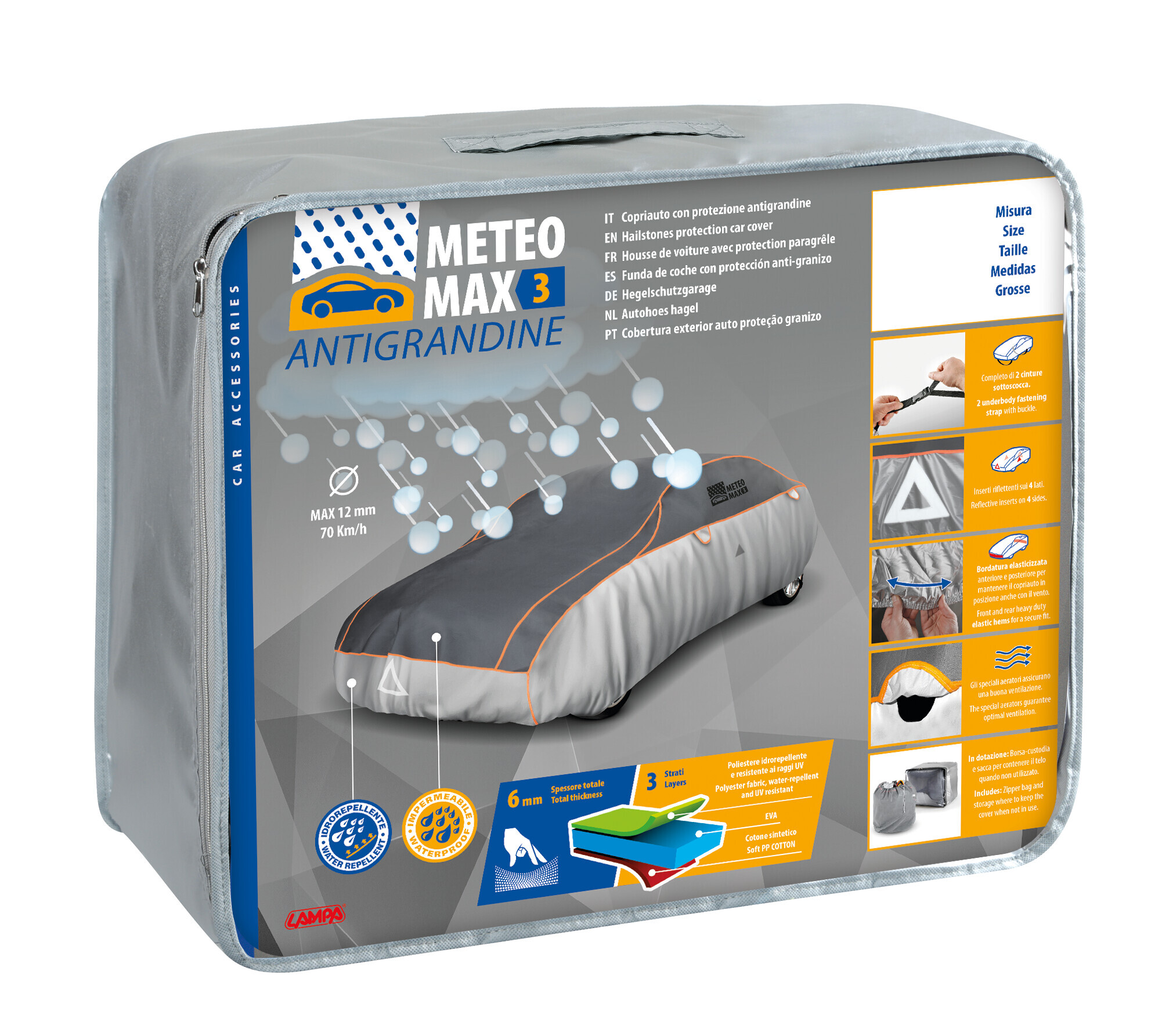 Meteo-Max 3, copriauto antigrandine - AG-1 - cm 400x170x160 - immagine 9