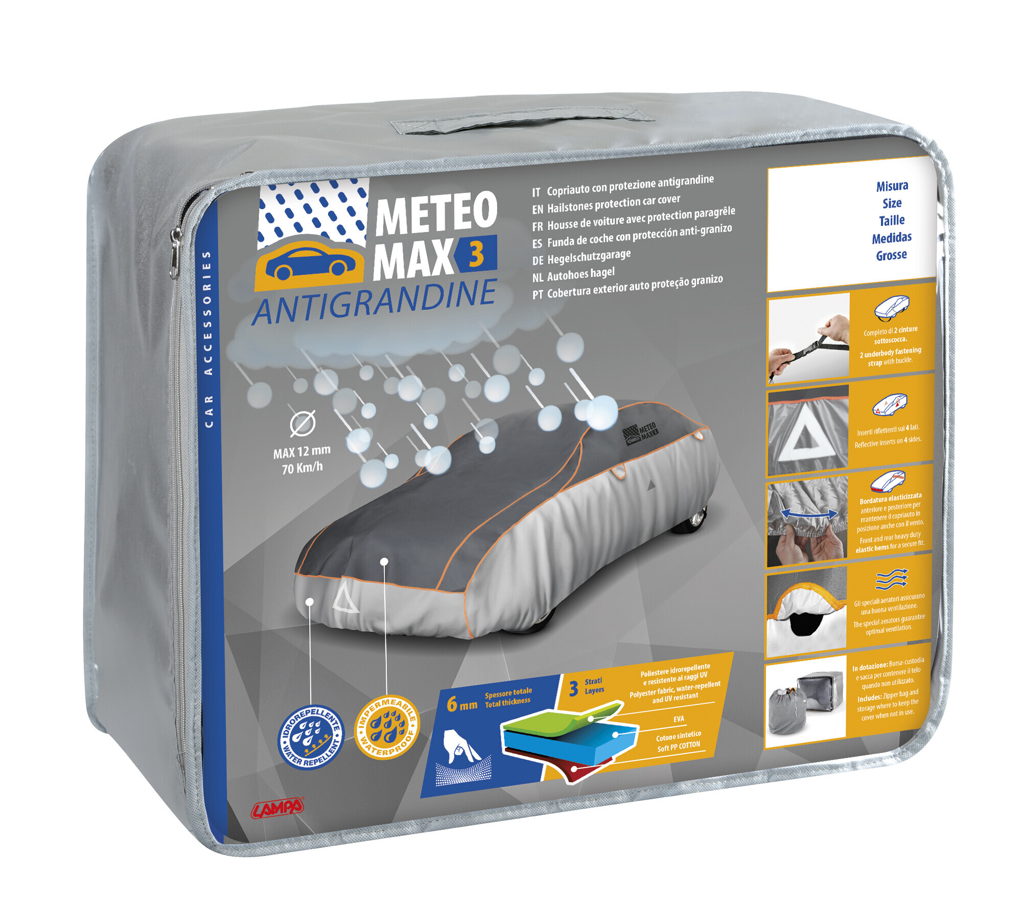 Meteo-Max 3, copriauto antigrandine - AG-5 - cm 495x185x155 - immagine 9