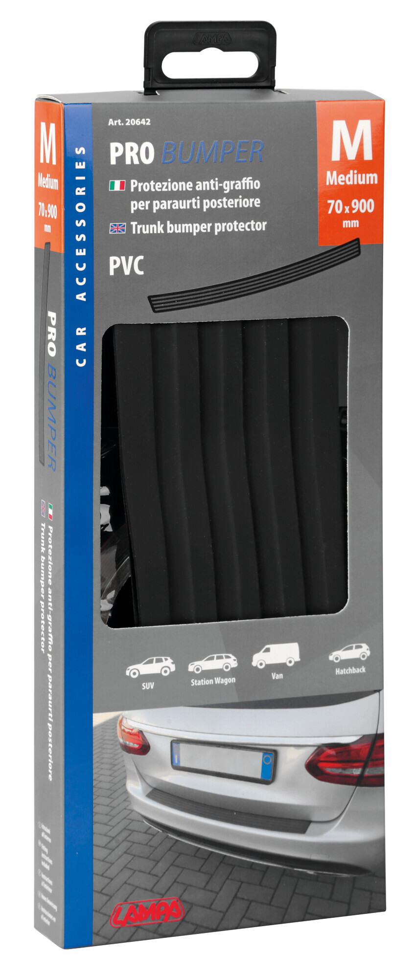 Pro Bumper, protezione antigraffio universale per paraurti posteriore - M - 70x900 mm - immagine 5