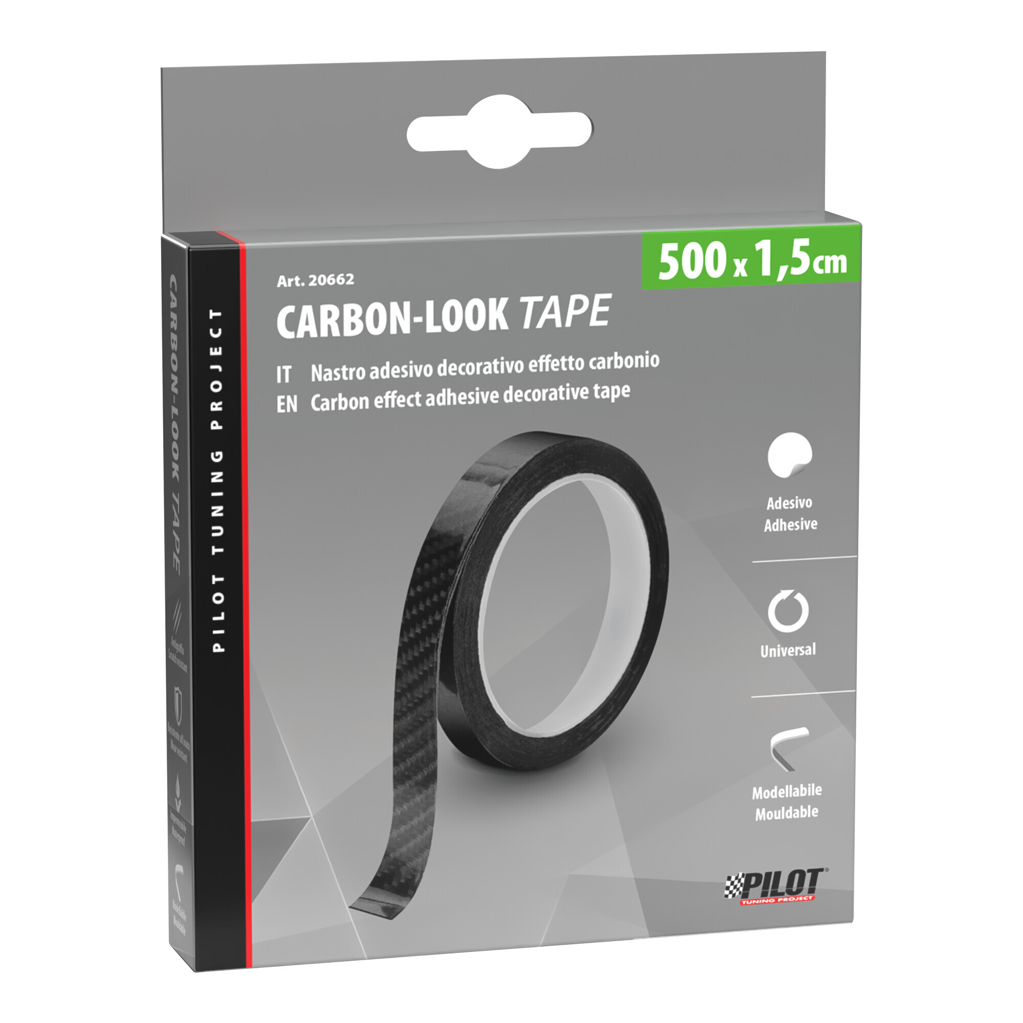 Carbon-Look Tape, nastro adesivo decorativo effetto carbonio - 500x1,5 cm - immagine 4