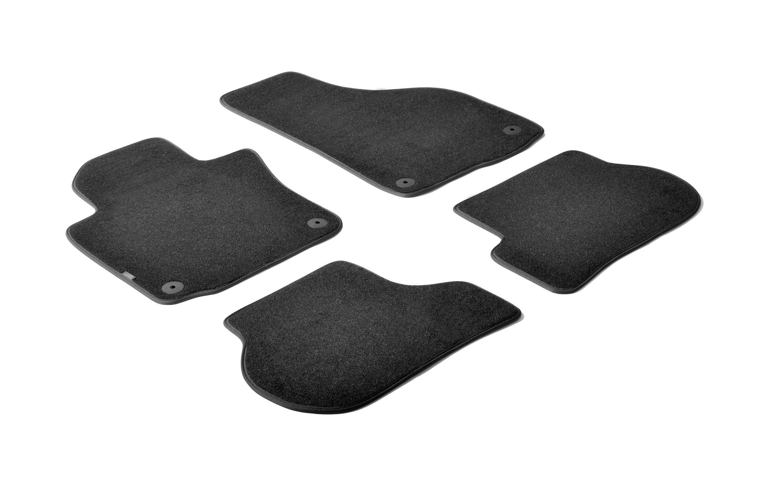 Set tappeti su misura in moquette - compatibile per Skoda Octavia 5p (09/04>02/13) - Skoda Octavia Wagon (01/05>04/13) - Volkswagen Golf V 3p (11/03>10/08) - Volkswagen Golf V 5p (11/03>10/08) - Volkswagen Golf V Variant (05/07>09/09) - Volkswagen Golf VI 3p (11/08>10/12) - Volkswagen Golf VI 5p (11/08>10/12) - Volkswagen Golf VI Cabrio (09/11>10/14) - Volkswagen Golf VI Variant (10/09>09/13) - Volkswagen Jetta (09/05>01/11) - Volkswagen Scirocco (10/08>09/17)