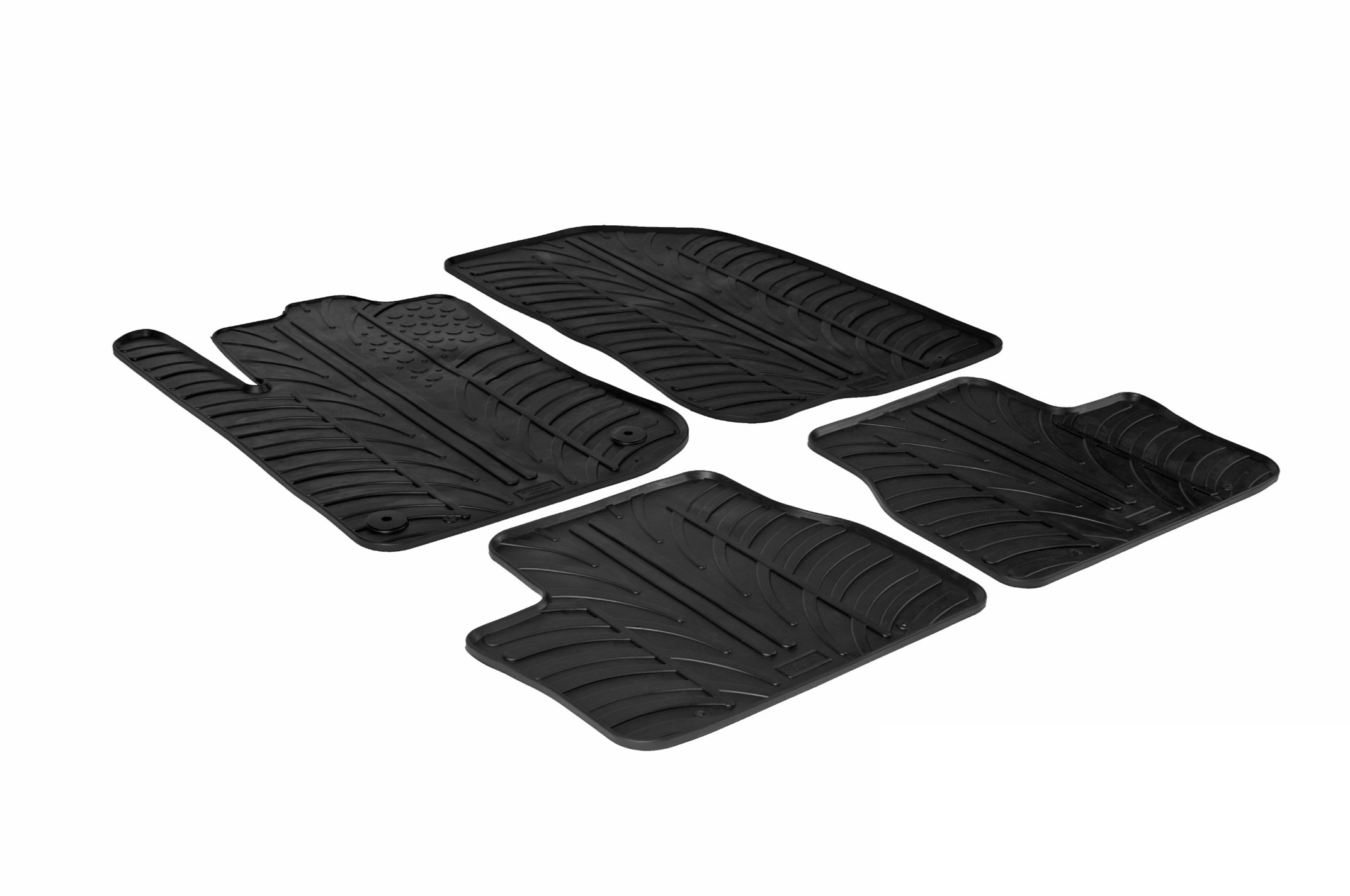 Set tappeti su misura in gomma - compatibile per Peugeot 2008 (06/13>11/19)