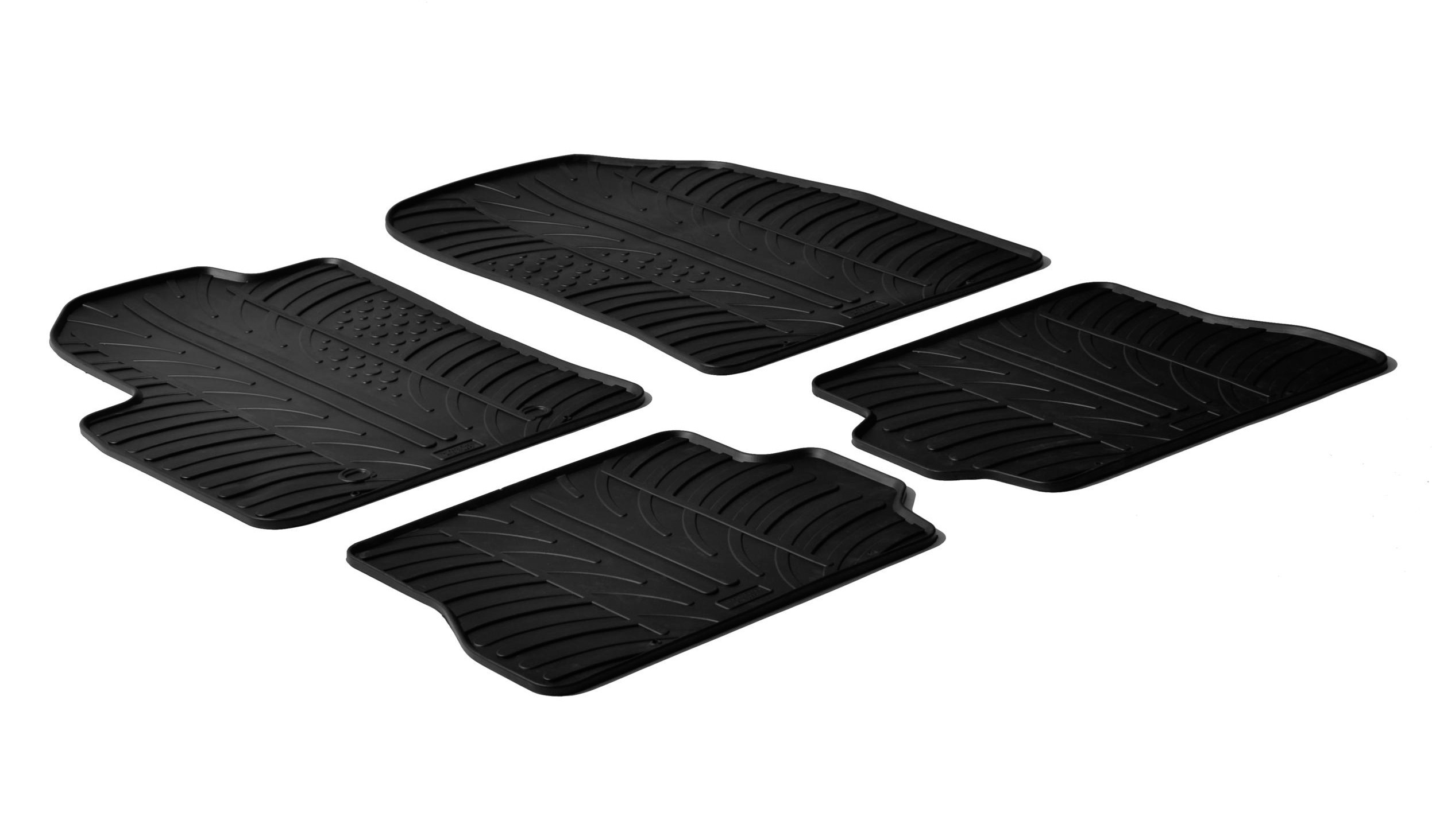 Set tappeti su misura in gomma - compatibile per Ford Fiesta 3p (11/02>08/08) - Ford Fiesta 5p (05/02>08/08) - Ford Fusion (08/02>11/12)