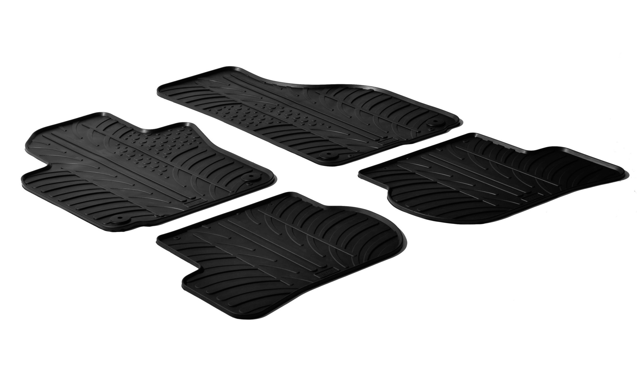 Set tappeti su misura in gomma - compatibile per Skoda Octavia 5p (09/04>02/13) - Skoda Octavia Wagon (01/05>04/13)