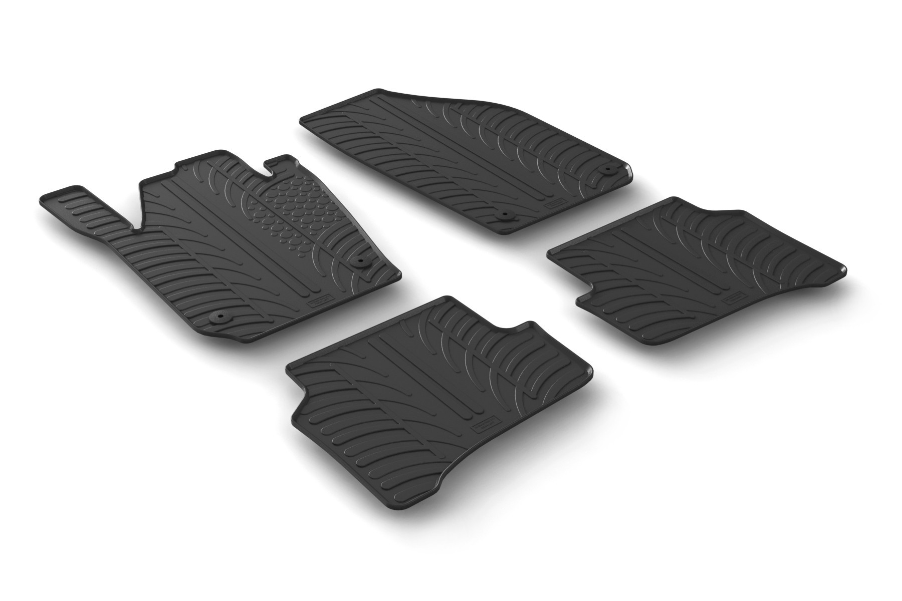 Set tappeti su misura in gomma - compatibile per Skoda Fabia 5p (02/15>08/21) - Skoda Fabia Wagon (04/15>08/22)
