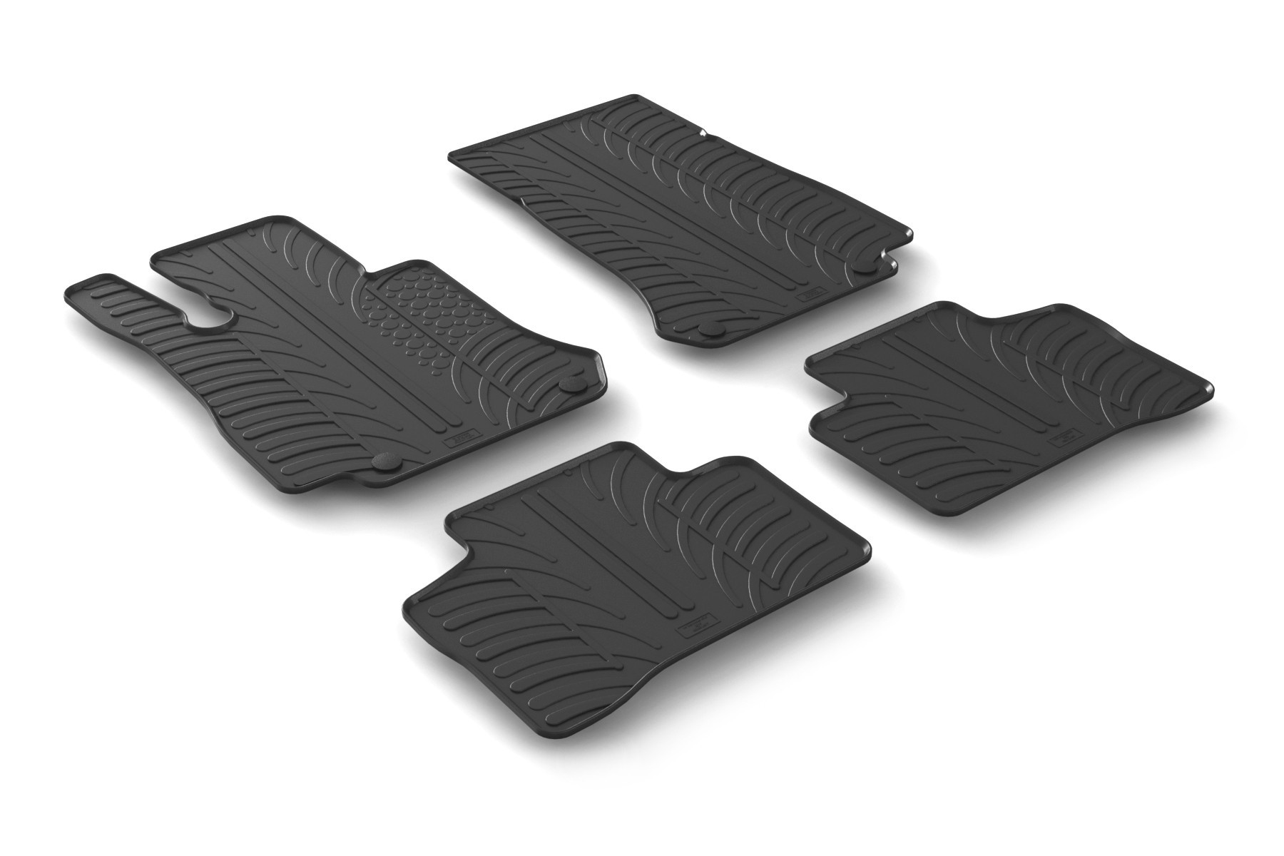 Set tappeti su misura in gomma - compatibile per Mercedes GLC (09/15>08/22) - Mercedes GLC Coupè (10/16>05/23)