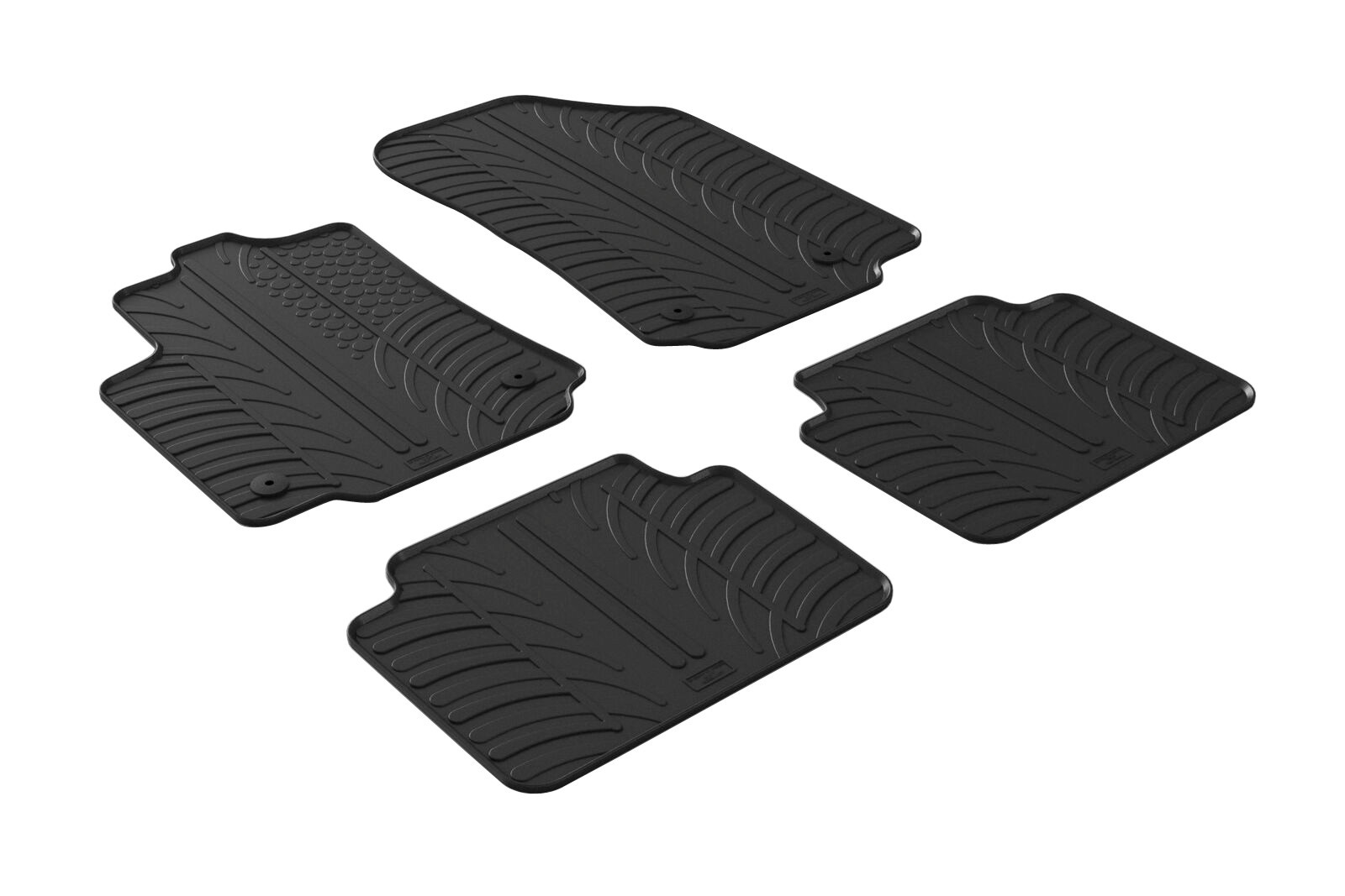 Set tappeti su misura in gomma - compatibile per Citroen C3 Aircross (10/17>07/24)