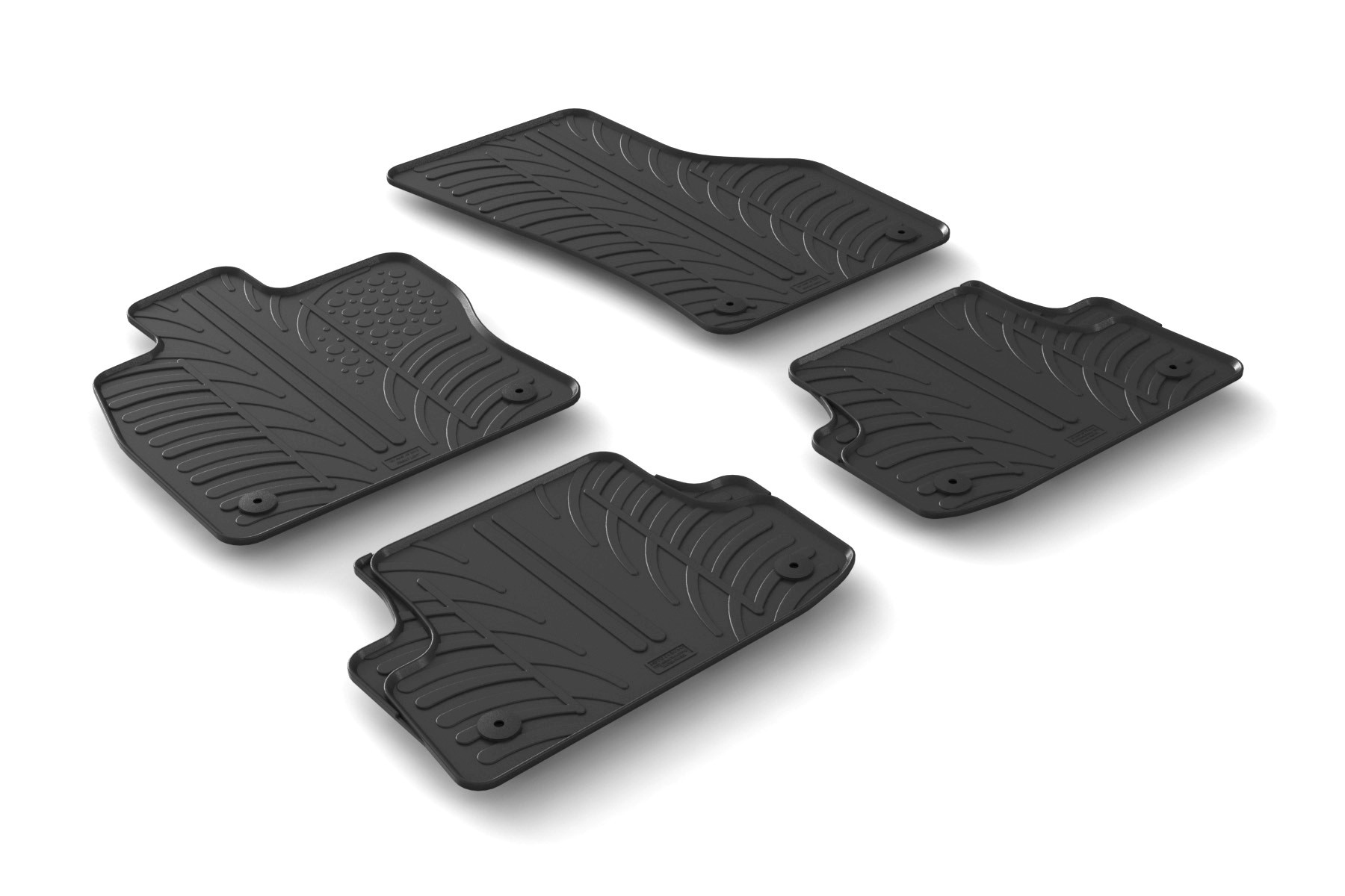 Set tappeti su misura in gomma - compatibile per Audi A3 3p (09/12>11/19) - Audi A3 Cabriolet (03/14>06/20) - Audi A3 Sedan (09/13>06/20) - Audi A3 Sportback (11/12>04/20)