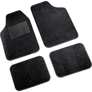 Cosmo, serie tappeti in moquette universali, 4 pz - Nero