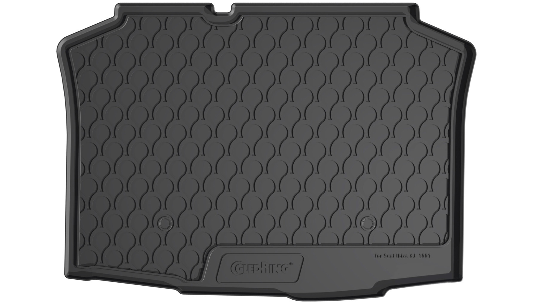 Vasca baule su misura in gomma sintetica - compatibile per Seat Ibiza 5p (06/08>05/17) - Seat Ibiza SC (10/08>05/17)