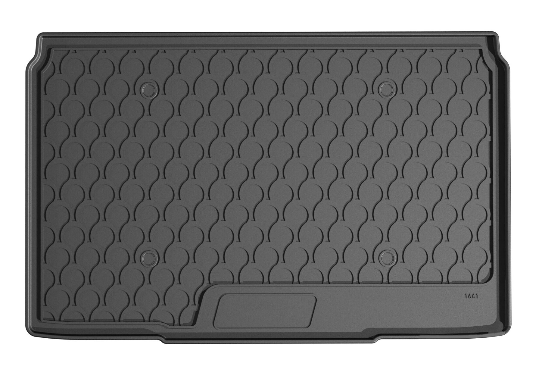 Vasca baule su misura in gomma sintetica - compatibile per Opel Corsa F 5p (09/19>) - Peugeot 208 5p (11/19>)