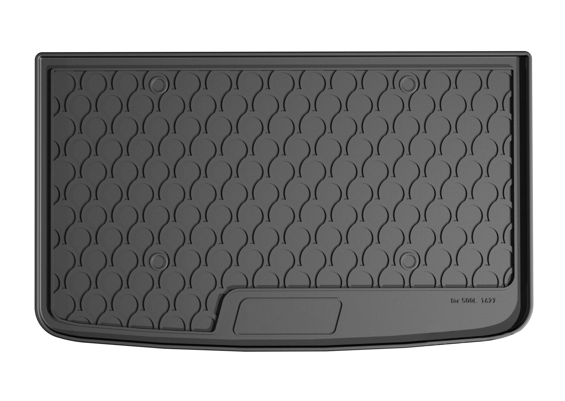 Vasca baule su misura in gomma sintetica - compatibile per Fiat 500L (06/17>12/22) baule basso