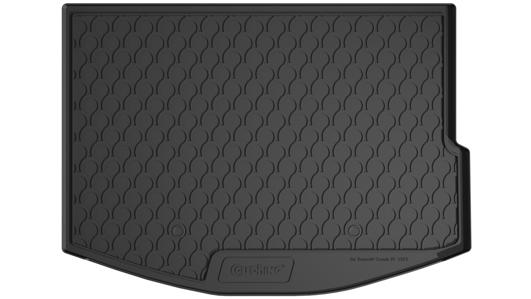 Vasca baule su misura in gomma sintetica - compatibile per Renault Scenic 5 posti (10/16>12/22)