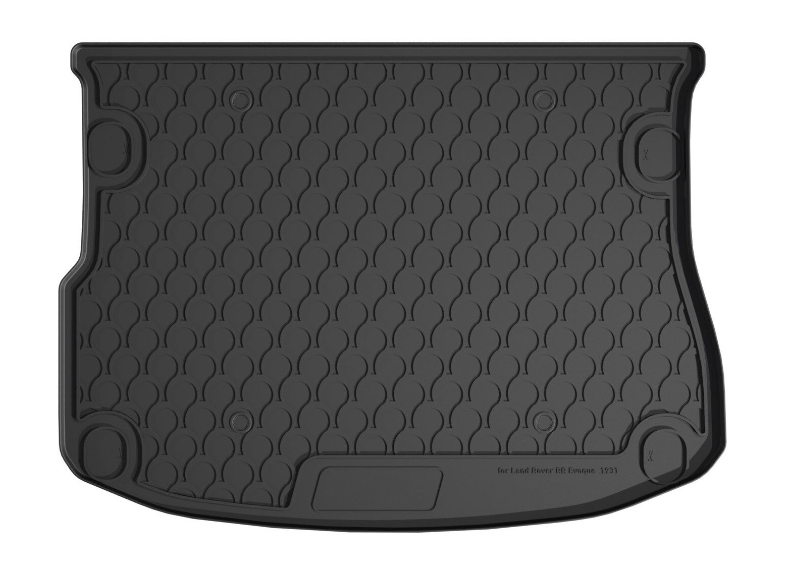 Vasca baule su misura in gomma sintetica - compatibile per Land Rover Evoque 3p (04/11>09/18) - Land Rover Evoque 5p (04/11>12/18)