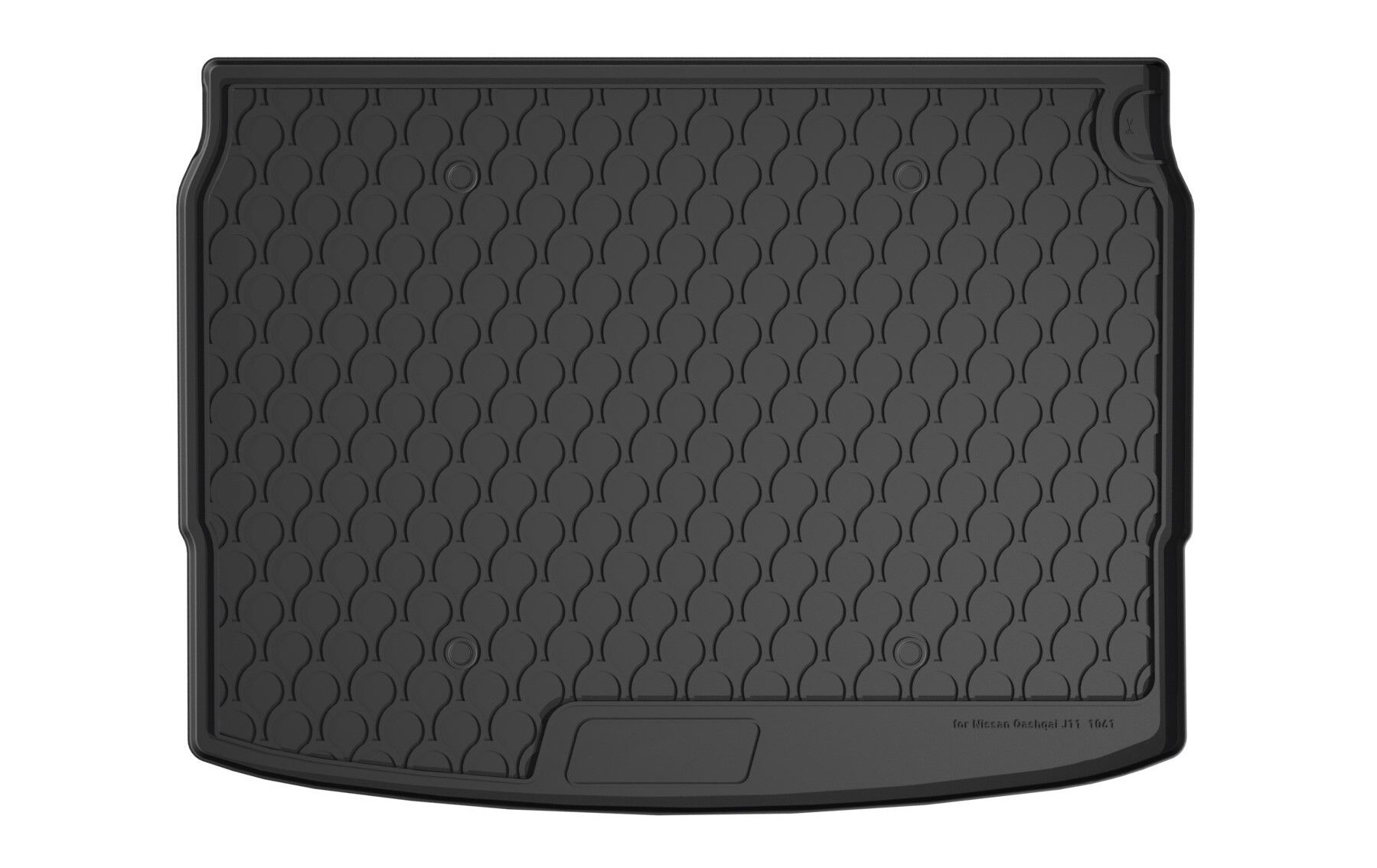 Vasca baule su misura in gomma sintetica - compatibile per Nissan Qashqai (02/14>03/21) baule alto